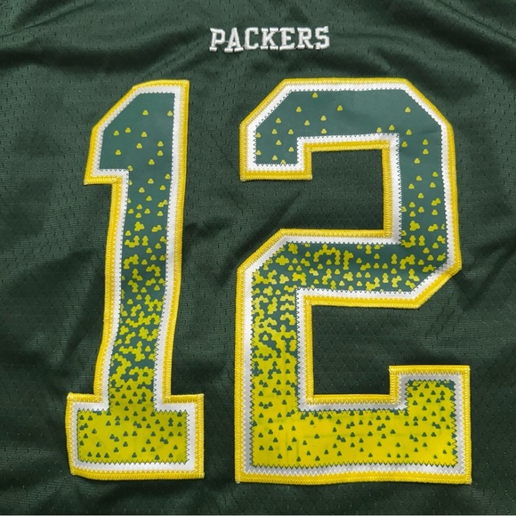 Nike On Field Jersey Mens Size 44 NFL Green Bay Packers Aaron Rodgers Green NWT - Picture 3 of 7